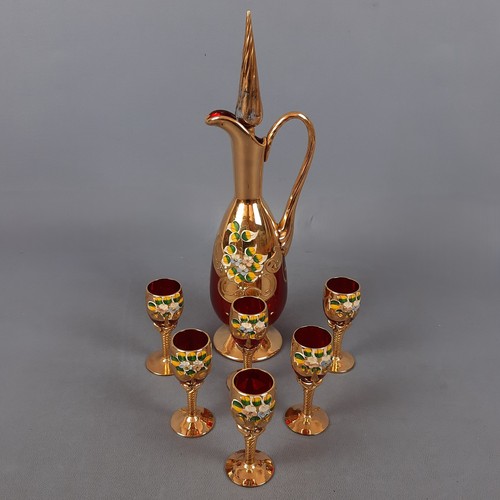 Servizio liquore vetro - vetro, murano