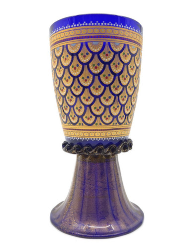 Calice murano vetro blu - calice,